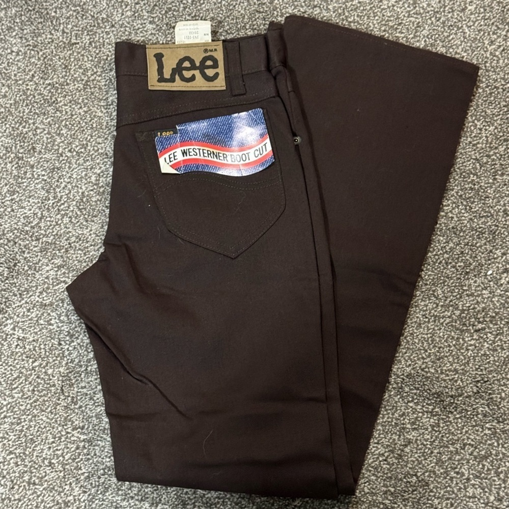 Lee Jeans Vintage Women’s 28x30 Brown Boot Cut USA Made Denim Western Deadstock